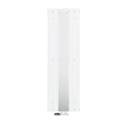 Calorifer baie cu oglinda LuxeBath, alb, otel, 450x1200 mm, conductivitate termica mare