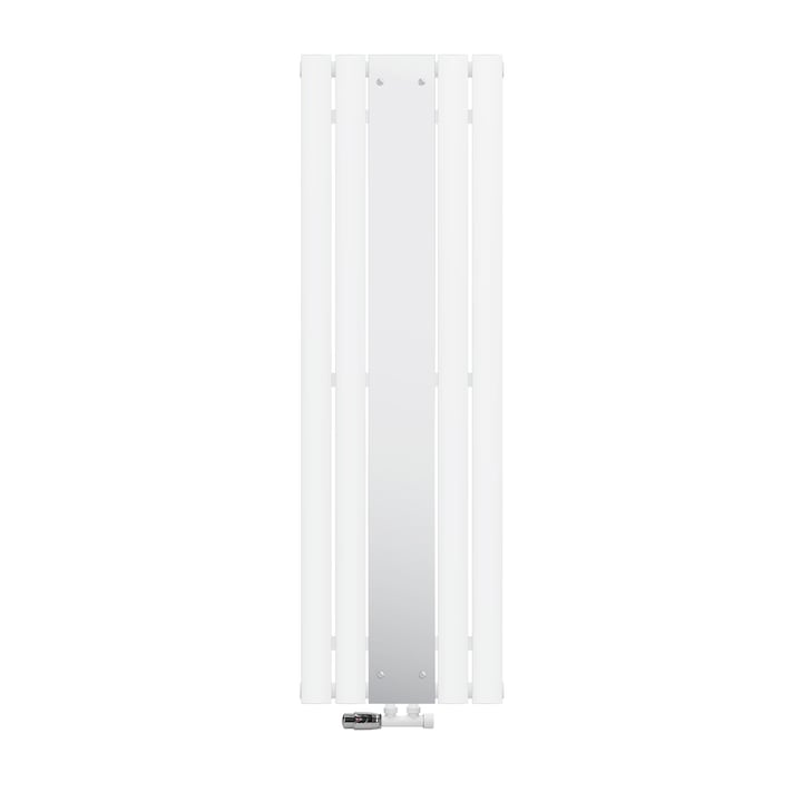 Calorifer baie cu oglinda LuxeBath, alb, otel, 450x1200 mm, conductivitate termica mare