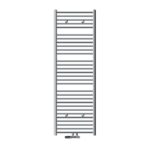 Radiator (calorifer) baie, ECD Germany, model Sahara, 600 x 1800 mm, crom, curbat, cu racord central, port-prosop, robinet H dublu drept pentru radiator baie (1/2"), termostatic, tip de racord forma unghiulara, ventil de aerisire