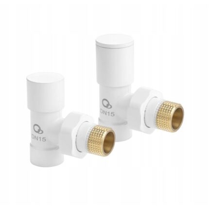 Set 2 robineti calorifer, Alama, 10 bar, Alb