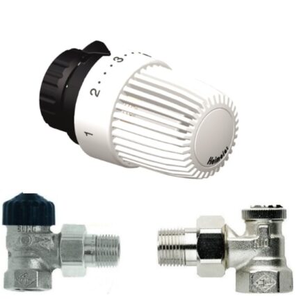Set robinet termostatat 1/2 + cap termostatat tip S + rob coltar retur HEIMEIER CALYPSO