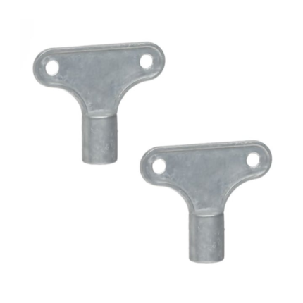 Set format din 2 chei din inox pentru aerisirea caloriferelor sau radiatoarelor, Silver