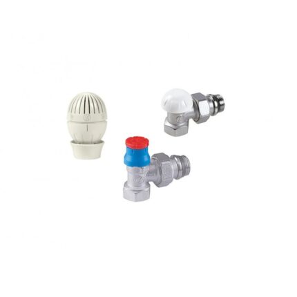 Set robineti cu cap termostatat tur si retur 1/2 Giacomini