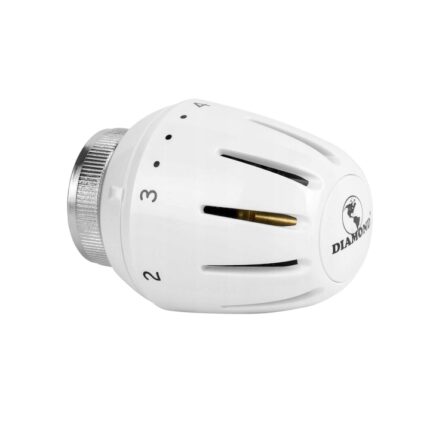 Cap termostatic, Diamond, Plastic, 57,3 mm, Alb