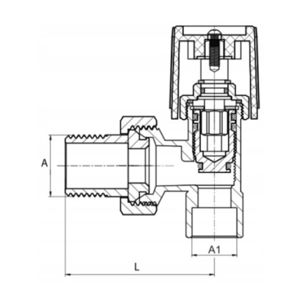 Valva calorifer de incalzire, Diamond, Alama, Argintiu/Alb