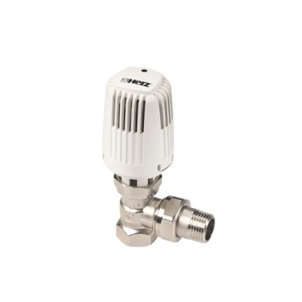 Set termostatic format din cap termostatic Herz Classic, robinet termostatic coltar si cheie aerisit radiator DN 15 1 7724 60