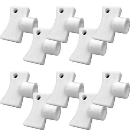 Set 10 chei pentru aerisit calorifere, universale, din plastic, 21 x 18 x 10 mm, cap tip fluture, Dactylion®
