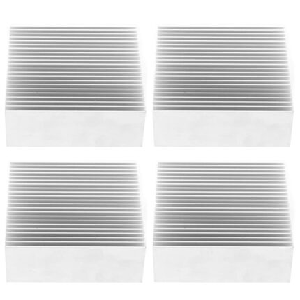 Set 4 bucati radiator din aluminiu, Tovbmup, 69x27x69mm, argintiu