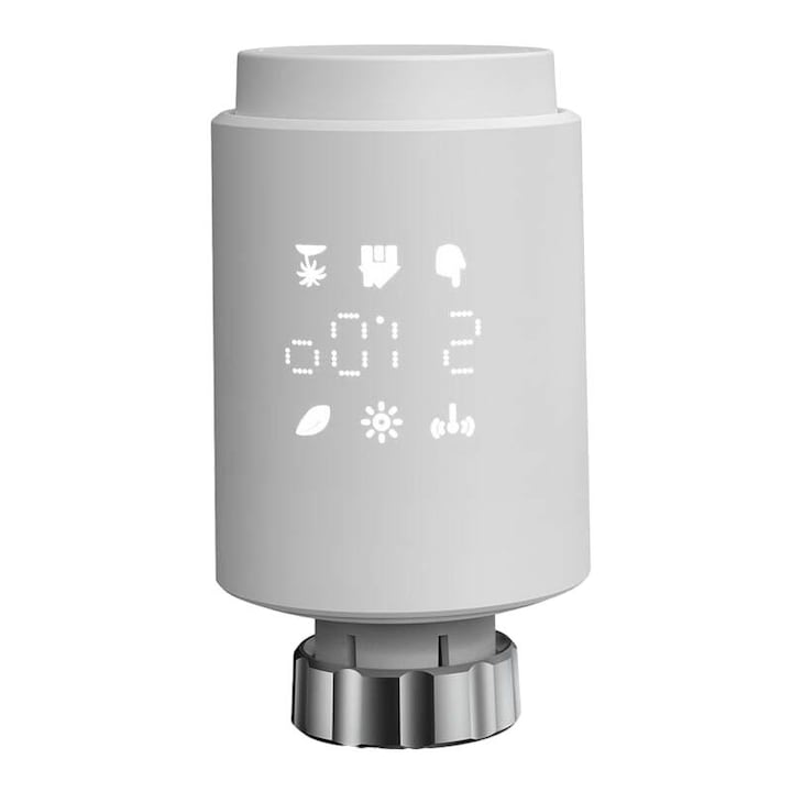 Termostat pentru calorifer, Gosund, Plastic, Bluetooth, Alb