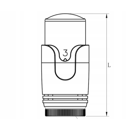 Termostat calorifer, Diamond, Plastic, Antracit