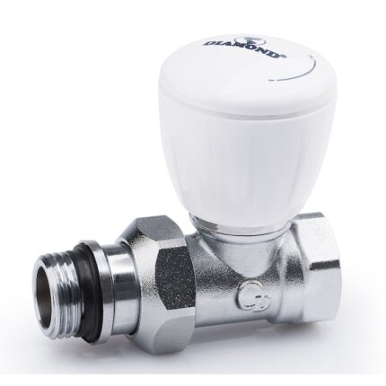 Robinet termostatic drept DIAMOND, alama, maner ABS, 73mm, 1/2"x1/2"