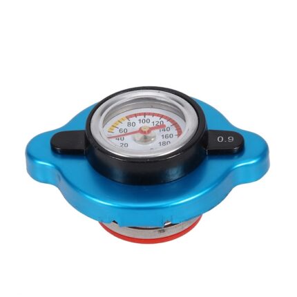 Cap termostatic cu indicator temperatura, Tovbmup, aluminiu si ABS, rezistent la caldura, etans, argintiu