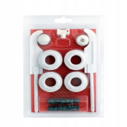 Set 11 accesorii reductie calorifer, Hydroland, Otel, Alb/Negru