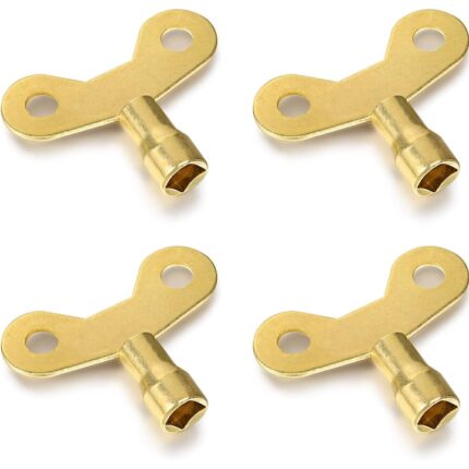 Set de 4 chei pentru radiator, Sunmostar, Auriu