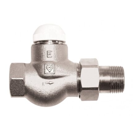 Robinet cu ventil termostatic Herz-TS-E, model drept, debit marit, 1", 1 7723 03