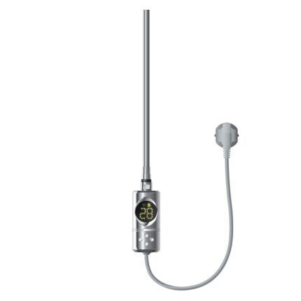 Element de incalzire pentru calorifer 600 W, ML-Design, crom, otel, cu termostat si ecran LCD