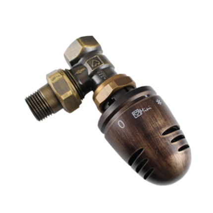 Set termostatic Herz De Luxe Vintage, alcatuit din cap termostatic M28X1,5 si robinet termostatic coltar DN15,1/2'', S920035772491
