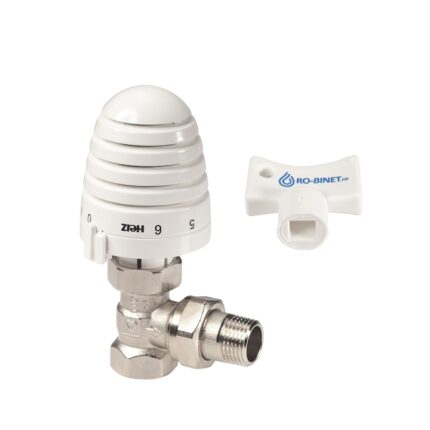 Set termostatic Herz format din cap termostatic Porsche Design si robinet termostatic coltar DN 15 1 9230 061 7724 91