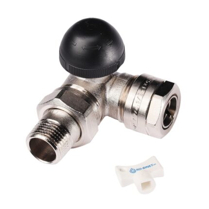 Robinet cu ventil termostatic, model in 3 axe "CD", M30 x 1,5 - 1/2'', FE si conector de 15(Cu) sau 16 (PeX), 1 7746 26C