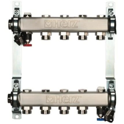 Distribuitor incalzire pardoseala, Herz, Inox, 8 puncte