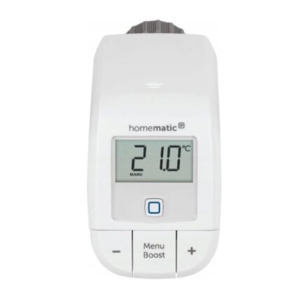 Termostat HomeMatic 153412A0B, inteligent, baterie, 0-50°C, alb