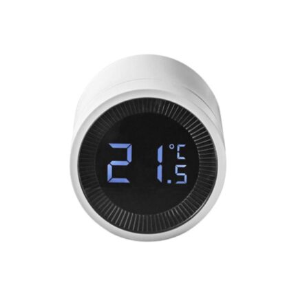 Cap termostat inteligent pentru calorifer Nedis, Zigbee 3.0, LCD, alimentat cu baterie, Android/iOS