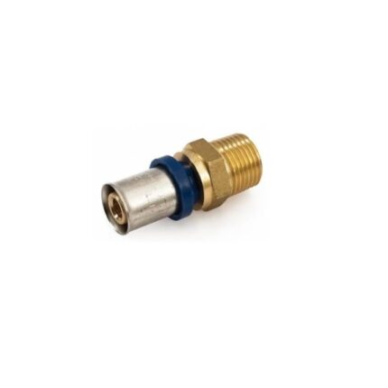 Adaptor de presare, SESTA, Alama, Ф20х1/2М, 5 buc, Pentru tevi Pex-Al-Pex, Auriu