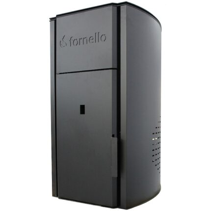 Centrala pe peleti Fornello Royal B 25 KW, pompa circulatie, vas expansiune, telecomanda, buncar tiraj fortat, recomandat pentru 160 mp, Negru