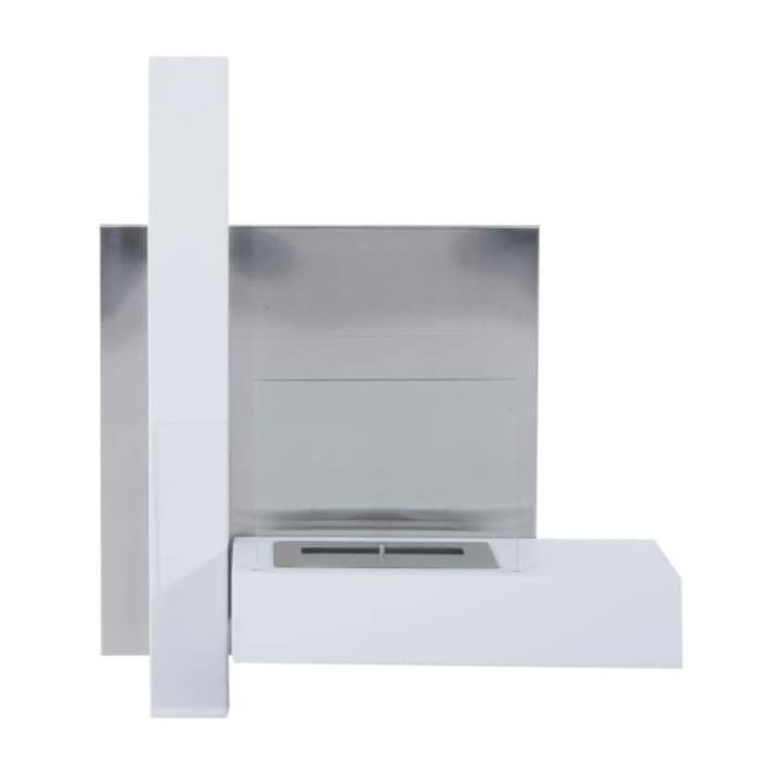 Semineu cu bioetanol HomCom in rezervor din otel inoxidabil 1.5LT, 75 x 22 x 63cm