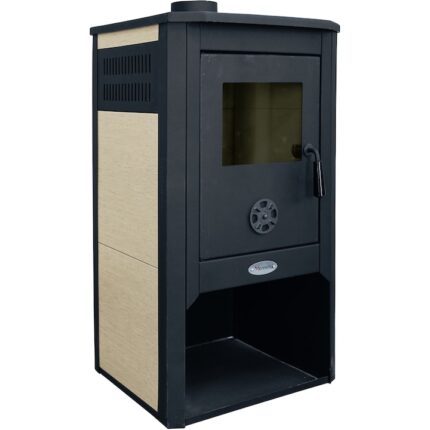 Semineu combustibil solid Fornello Konzul LM Ivory, 9 KW, 45x49x93 cm