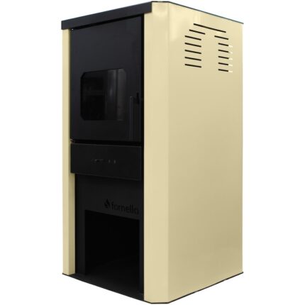Termosemineu pe lemne, brichete si carbune Fornello Monza Ivory 27 kW