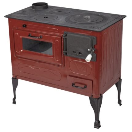 Soba Bucatarie Maro Lemne Plita Fonta Evacure Partea Stanga 6kw