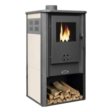 Semineu pe lemne, brichete si carbuni Ferroli Padova F, 7.7kW, 2 kg/h, 49x46x93 cm