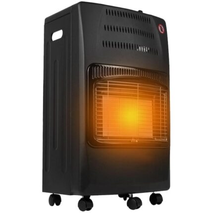 Soba pe Gaz Butelie GPL Pliabila, 3 Trepte Incalzire, Putere 4200W, Portabila pe Roti, Aprindere Automata, Incalzitor Ceramic, Regulator si Furtun Gaz