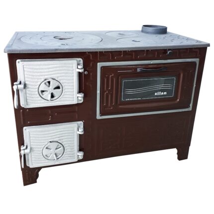 Soba pe lemne cu plita si cuptor ECO 40 ZILAN, Evacuare dreapta, Diametru evacuare 130 mm