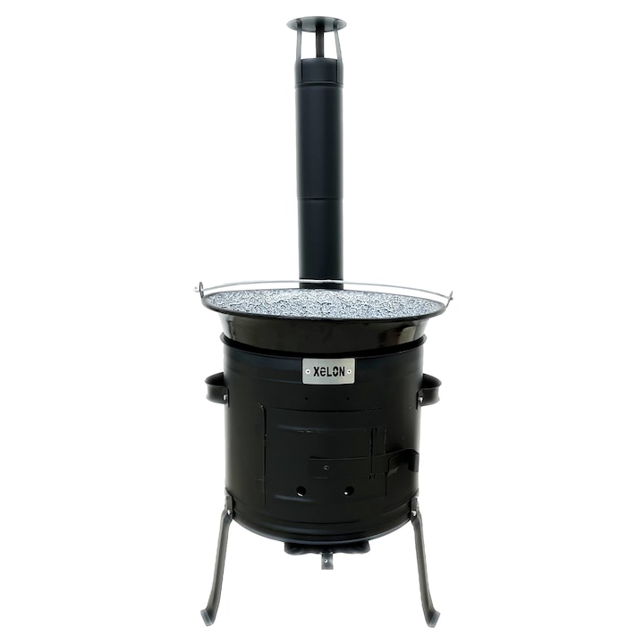 Cazan de gatit cu ceaun emailat, 20L, soba complet, Xelon