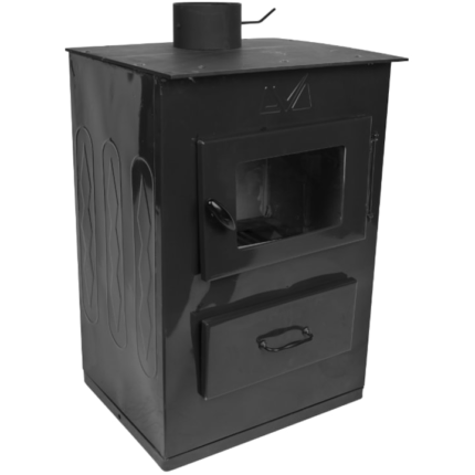 Semineu emailat drept, 700x475x400mm, Negru