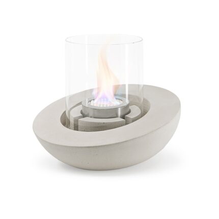 Biosemineu Miata AS pentru decorul mesei, Interior/Exterior, Semineu de lux cu bioetanol din beton vibrat