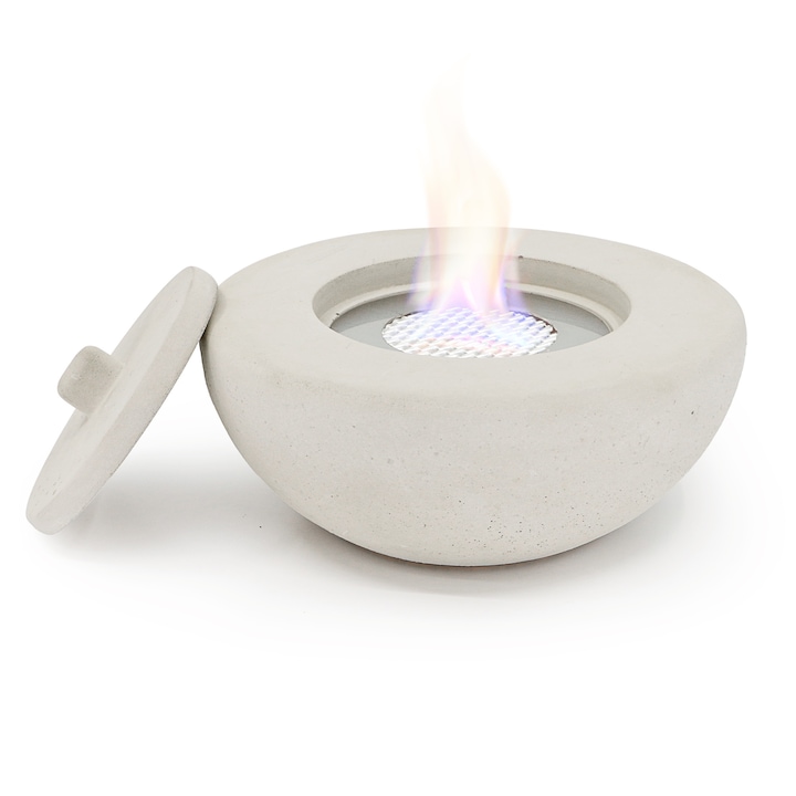 Biosemineu Miata Light Standard din beton vibrat, Semine, decorativ cu capac, pe bioetanol