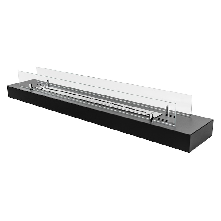 Semineu bioetanol 1200 mm cu sticla. Pentru o masa, o comoda, o terasa, o gradina