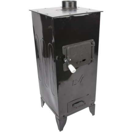 Soba tabla emailata, Negru, 7.7KW, 375x890x375mm
