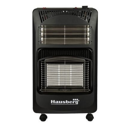 Soba pe gaz GPL (butelie) + electric Hausberg HB1022,4.2 kW + ceas si furtun, arzator ceramic, 3 trepte