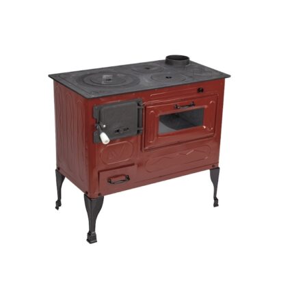 Soba Masina Gatit Maro Bucatarie Lemne, Pazia, Spor Plita Fonta, Cuptor Ler, Evacure Partea Dreapta Diametru 130mm, Putere 6kw, Dimensiuni 78 x 73 x 42cm