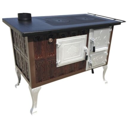 Soba Teracota Cu Plita Si Cuptor Pentru Gatit Pe Lemne, 6, 4 Kw, 77x106x61 Cm, Stanga