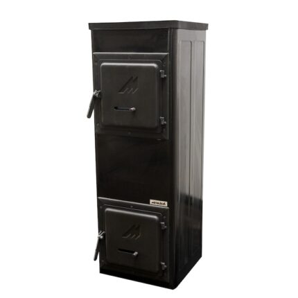 Soba de incalzit cu combustibil solid, emailata neagra