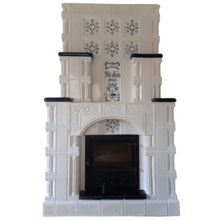 Soba clasica Saseasca, Teracota Medias, 132 x 66 x 222 cm