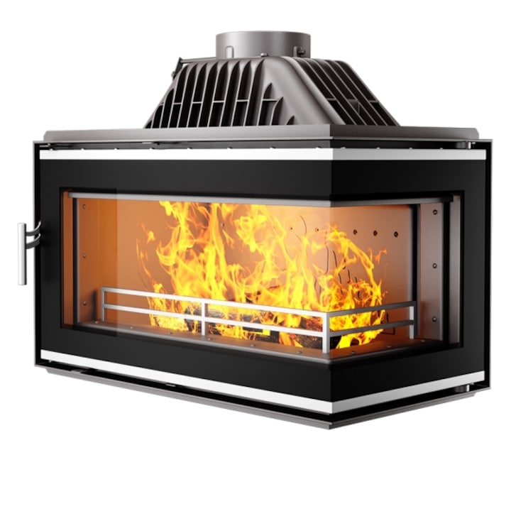 Focar fonta Semineu W16 - 14.7kW Sticla deschidere pe dreapta