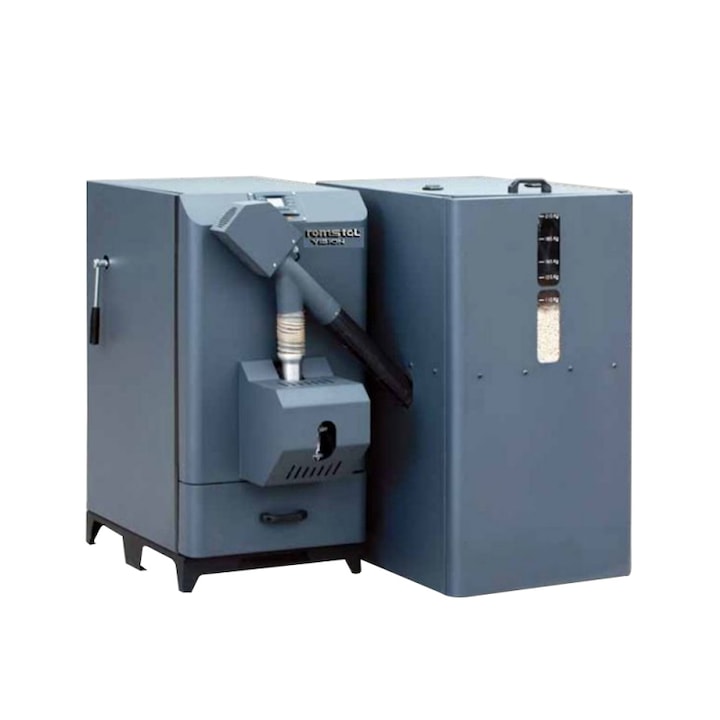 Cazan combustibil solid peleti, Vision, din otel, pentru incalzire, 60 kw