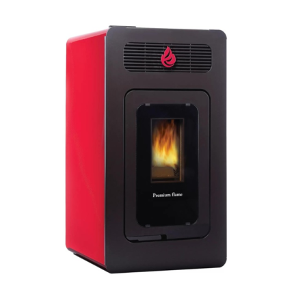 Soba termosemineu pe peleti FM FREMIUM 10 KW, cu buncar de 21 kg, dimensiuni soba 1000X540X540 mm, autonomie 14 ore, eficienta 91%