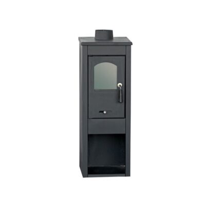 Soba Semineu Ekonomik, Incalzit Bucatarie Camera Birou, Lemne Carbune, 86 x 33 x 33 cm, Usa Sticla, 5-7kw